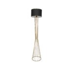 GLOBOSTAR® NOVA 201-0042 Μοντέρνο Επιδαπέδιο Φωτιστικό με Ντουί 1 x E27 AC 220-240V IP20 - Χρυσό & Μαύρο - Μ32 x Π32 x Υ152cm - Image 2