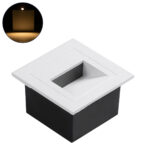 GLOBOSTAR® STEP-MINA 90626 Χωνευτό Αρχιτεκτονικό Φωτιστικό Διαδρόμου/Σκαλοπατιού LED 3W 330lm 30° DC 24V Αδιάβροχο IP65 Θερμό Λευκό 2700K Dimmable - Μαύρο & Λευκό - Μ8.3 x Π8.3 x Υ5cm / Μ6.6 x Π6.6cm - 3 Χρόνια Εγγύηση - Image 2
