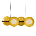 GLOBOSTAR® JOLIET 00782 Μοντέρνο Κρεμαστό Φωτιστικό Οροφής με Ντουί 4 x G9 AC 220-240V IP20 - Μαύρο & Χρυσό - Μ65 x Π28 x Υ20cm - Image 2