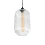 GLOBOSTAR® MELONI 206-0017 Μοντέρνο Κρεμαστό Φωτιστικό Οροφής με Ντουί 1 x E27 AC 220-240V IP20 - Διάφανο - Μ20 x Π20 x Υ38cm - Image 2