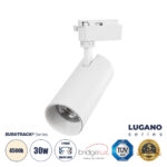 GloboStar® LUGANO 60813 Μονοφασικό Φωτιστικό Σποτ Ράγας LED 30W 3750lm 36° Acrylic HQ LENS AC 220-240V IP20 Φ7.5 x Υ22cm Φυσικό Λευκό 4500K - EUROTRACK® System 1L+1N - Λευκό - Bridgelux Chip - TÜV Certified Driver - 5 Χρόνια Εγγύηση - Image 2