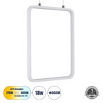 GLOBOSTAR® NEROBA 61303 Μοντέρνο Κρεμαστό Φωτιστικό Οροφής LED 18W 1980lm 360° AC 220-240V IP20 Ρυθμιζόμενο Λευκό CCT με On/Off 2700K/4500K/6000K - Lumileds SMD Chip - Λευκό Ματ - Μ29 x Π2 x Υ36cm - 3 Χρόνια Εγγύηση - Image 2