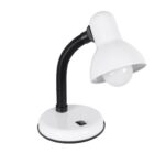 GLOBOSTAR® STUDENT 01531 Μοντέρνο Επιτραπέζιο Φωτιστικό Πορτατίφ με Ντουί 1 x E27 AC 220-240V IP20 - Λευκό & Μαύρο - Μ12 x Π12 x Υ32cm