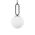 kelvo® BELLISSIMO KLV-101-0373 Κρεμαστό Φωτιστικό Οροφής για Λάμπα με Ντουί E27 AC 220-240V IP20 - Μαύρο Ματ & Λευκό - Μ20 x Π20 x Υ42cm - Image 4
