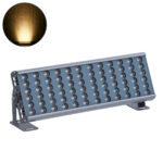 GloboStar® FLOOD-TENA 90221 Προβολέας Wall Washer για Φωτισμό Κτιρίων LED 72W 6480lm 10° DC 24V Αδιάβροχο IP65 L46.5 x W7 x H16.5cm Θερμό Λευκό 2700K - Ασημί - 3 Years Warranty - Image 2
