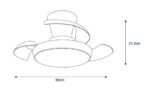 inLight CLARK Ανεμιστήρας Οροφής με LED 24W, DC Μοτέρ & Smart App - Total White (102001110) - Image 2