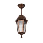 GLOBOSTAR® VITRO 203-0194 Vintage Φωτιστικό Οροφής με Ντουί 1 x E27 AC 220-240V IP44 - Χάλκινο - Μ17 x Π17 x Υ28cm - Image 2