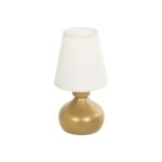 GLOBOSTAR® SWEET 204-0061 Μοντέρνο Επιτραπέζιο Φωτιστικό Πορτατίφ με Ντουί 1 x E27 AC 220-240V IP20 - Χρυσό & Μπεζ - Μ14 x Π14 x Υ25cm - Image 2