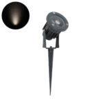 GloboStar® TREELIGHT-TZINA 90352 Σποτ Φωτισμού Ειδικό για Φυτά - Δέντρα με Βάση Κήπου / Καρφωτό LED 3W 285lm 10° DC 24V Αδιάβροχο IP65 L10.5 x W7.5 x H7.5cm Φυσικό Λευκό 4500K - Γκρι Ανθρακί - 3 Years Warranty - Image 2