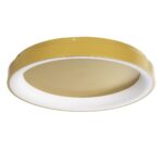 GLOBOSTAR® SALEM 61239 Μοντέρνο Φωτιστικό Οροφής LED 105W 12075lm 120° AC 220-240V IP20 Ρυθμιζόμενο Λευκό CCT με Χειριστήριο από 2700K έως 6000K Dimmable - Lumileds SMD Chip - Χρυσό - Μ60 x Π60 x Υ9.5cm - 3 Χρόνια Εγγύηση - Image 2