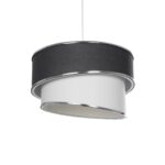 GLOBOSTAR® SONIA 203-0123 Μοντέρνο Κρεμαστό Φωτιστικό Οροφής με Ντουί 1 x E27 AC 220-240V IP20 - Γκρι & Λευκό - Μ30 x Π30 x Υ24cm - Image 2
