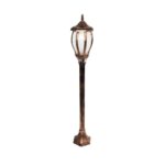 GloboStar® VERDI 203-0236 Vintage Επιδαπέδιο Φωτιστικό Κολωνάκι Κήπου Μονόφωτο 1 x E27 IP44 Χάλκινο & Διάφανο Πλαστικό - Μ17 x Π17 x Υ104cm - Image 2