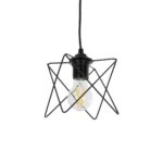 GLOBOSTAR® PATRICK 204-0109 Μοντέρνο Κρεμαστό Φωτιστικό Οροφής με Ντουί 1 x E27 AC 220-240V IP20 - Μαύρο - Μ14 x Π14 x Υ16cm - Image 2