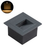 GLOBOSTAR® STEP-MINA 90627 Χωνευτό Αρχιτεκτονικό Φωτιστικό Διαδρόμου/Σκαλοπατιού LED 3W 330lm 30° DC 24V Αδιάβροχο IP65 Θερμό Λευκό 2700K Dimmable - Γκρι Ανθρακί - Μ8.3 x Π8.3 x Υ5cm / Μ6.6 x Π6.6cm - 3 Χρόνια Εγγύηση - Image 2