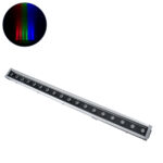 GloboStar® WASHER-DAIA S-90995 Μπάρα Φωτισμού Wall Washer LED 54W 5400lm 30° AC 230V Αδιάβροχο IP65 Μ100 x Π7.5 x Υ7cm Πολύχρωμο RGB DMX512 Display on Body - Ασημί - Image 2