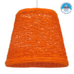 GLOBOSTAR® PLAYROOM 00997 Vintage Κρεμαστό Φωτιστικό Οροφής με Ντουί 1 x E27 AC 220-240V IP20 - Πορτοκαλί - Μ32 x Π32 x Υ27cm