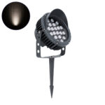 GloboStar® TREELIGHT-VINA 90361 Σποτ Φωτισμού με Αντιθαμβωτική Γρίλια Ειδικό για Φυτά - Δέντρα με Βάση Κήπου / Καρφωτό LED 24W 2280lm 10° DC 24V Αδιάβροχο IP65 L21.5 x W18.3 x H14cm Φυσικό Λευκό 4500K - Γκρι Ανθρακί - 3 Years Warranty - Image 2
