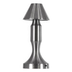 GloboStar® LUNNA 76478 Επαναφορτιζόμενο Επιτραπέζιο Φωτιστικό Πορτατίφ LED 1.5W 105lm 120° DC 5V IP44 CCT Ultra Θερμό 1500K - Φυσικό Λευκό 4500K - Ψυχρό Λευκό 6000K Dimmable Ασημί Πλαστικό - Μ9 x Π9 x Υ23cm - 2 Χρόνια Εγγύηση - Image 2