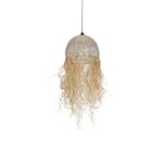 GLOBOSTAR® PLUVIA 205-0082 Boho Κρεμαστό Φωτιστικό Οροφής με Ντουί 1 x E27 AC 220-240V IP20 - Μπεζ - M30 x Π30 x Υ70cm - Image 2