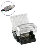 GLOBOSTAR® STRIPCON 70724 Ταχυσύνδεσμος για RGB Ταινία LED 10mm σε 4 Καλώδια Αδιάβροχο IP65 - Διάφανο - Μ1.5 x Π2.4 x Υ0.8cm - Image 2