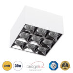 GLOBOSTAR® LUMINAR 60339 Downlight Σποτ LED 30W 4050lm 36° AC 220-240V IP20 Θερμό Λευκό 2700K - Osram SMD Chip & TÜV SÜD Driver - Λευκό Ματ - Μ12 x Π12 x Υ6.6cm - 5 Χρόνια Εγγύηση - Image 2