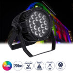GloboStar® 51130 CENTAUR Επαγγελματική Κεφαλή PAR DMX512 270W AC 220V-240V 4in1 - SPOT 30° OSRAM LED Αδιάβροχη IP65 RGBW - Μαύρο - L22.6 x W22 x H32cm - Image 2