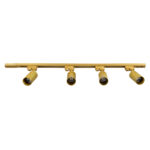 GLOBOSTAR® LEO 60360 Μοντέρνο Φωτιστικό Οροφής με Ντουί 4 x GU10 AC 220-240V IP20 - Χρυσό Πλατίνα - Μ100 x Π6 x Υ20cm - Image 2