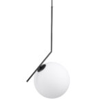 GLOBOSTAR® MONROE 00957 Μοντέρνο Κρεμαστό Φωτιστικό Οροφής με Ντουί 1 x E27 AC 220-240V IP20 - Μαύρο & Λευκό - Μ30 x Π30 x Υ75cm - Image 2