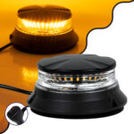 GloboStar® 85171 PRO Series Φάρος Σήμανσης Οχήματος Οδικής Βοήθείας για Αυτοκίνητα & Φορτηγά 6 Προγραμμάτων Φωτισμού STROBE LED SMD 3030 48W DC 10-30V Αδιάβροχος IP66 Πορτοκαλί - Image 2