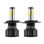 GloboStar® 82042 H4 K9 Line KIT Βασικού Φωτισμού Αυτοκινήτου & Φορτηγού 3rd Generation Can-Bus Series LED CREE CXB COB 75W/150W 10500lm/21000lm DC 9-32V Αδιάβροχο IP66 Ψυχρό Λευκό 6000K