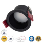 GLOBOSTAR® IP 60343 Χωνευτό Downlight Σποτ Μπάνιου & WC LED 7W 700lm 45° AC 220-240V Αδιάβροχο IP44 Θερμό Λευκό 2700K - Lumileds SMD Chip & TÜV SÜD Driver - Μαύρο Ματ - Μ6.6 x Π6.6 x Υ5.3cm / Q5.5cm - 5 Χρόνια Εγγύηση - Image 2