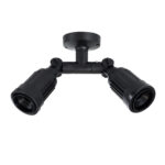 GloboStar® GRASEDO 61616 Βάση Κήπου με 2 Ντουί E27 για Λάμπες Σποτ PAR38 - Αδιάβροχη IP67 - Υψηλής Αντοχής ABS - VDE Certified - Μ40 x Π9.5 x Υ22cm - Μαύρο - 5 Years Warranty - Image 2