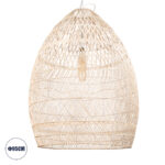 GLOBOSTAR® MALIBU 01812 Boho Κρεμαστό Φωτιστικό Οροφής με Ντουί 1 x E27 AC 220-240V IP20 - Μπεζ - Μ95 x Π95 x Υ125cm - Image 2