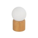 GLOBOSTAR® BOARD 204-0144 Μοντέρνο Επιτραπέζιο Φωτιστικό Πορτατίφ με Ντουί 1 x E14 AC 220-240V IP20 - Μπεζ & Λευκό - Μ15 x Π15 x Υ24cm - Image 2