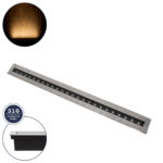 GLOBOSTAR® UNDERGROUNDREMVI 90194 Χωνευτή Μπάρα Φωτισμού Wall Washer LED 24W 2640lm 10° DC 24V Αδιάβροχο IP68 Θερμό Λευκό 2700K Dimmable - Bridgelux SMD Chip - Ανοξείδωτο Ατσάλι SS316 - Μ100 x Π9 x Υ7.2cm / Q98.2 x 7.6cm - 3 Χρόνια Εγγύηση - Image 2
