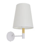 GLOBOSTAR® LYDFORD 01433 Μοντέρνο Φωτιστικό Τοίχου - Απλίκα με Ντουί 1 x E27 AC 220-240V IP20 - Λευκό & Μπέζ - Μ20 x Π28 x Υ36cm - Image 2