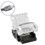 GLOBOSTAR® STRIPCON 70722 Ταχυσύνδεσμος για RGB Ταινία LED 10mm σε 4 Καλώδια IP20 - Διάφανο - Μ1.5 x Π2.4 x Υ0.8cm - Image 2