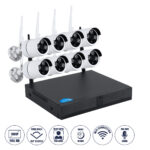 GloboStar® 86038 Ασύρματο Καταγραφικό με 8 x Camera 2MP 1080P WiFi  150° Μοιρών - Αδιάβροχο IP66 - Νυχτερινή Όραση με LED IR - Μονή Κατέυθυνση Ομιλίας - Ανιχνευτή Κίνησης - Νυχτερινή Λήψη - Λευκό - Image 2