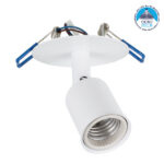 GLOBOSTAR® SARA 00848 Χωνευτό Φωτιστικό Οροφής με Ντουί 1 x E27 AC 220-240V IP20 - Λευκό - Μ8 x Π8 x Υ11cm / Q5.5cm