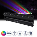 GloboStar® 51168 SPHINX Επαγγελματική Κινούμενη Μπάρα Φωτισμού DIGITAL MATRIX PIXEL LED 480W AC 220V-240V 4IN1 BEAM - WASH - SPOT - ZOOM 5° - 35° OSRAM LED DMX512 Display on Body RGBW - Μαύρο - L102 x W10 x H16.5cm - Image 2