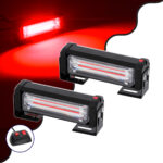 GloboStar® 85024 PRO Series ΣΕΤ 2 x Μπάρες Σήμανσης Οχήματος Πυροσβεστικής για Αυτοκίνητα & Φορτηγά 13 Προγραμμάτων Φωτισμού STROBE LED CREE CXB COB 18W DC 10-30V Αδιάβροχο IP65 Κόκκινο - Image 2