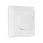 GloboStar® 999-0006 Ροοστάτης Dimmer Τοίχου LED AC100-240V 400W IP20 Μ8.4 x Π8.4 x Υ4.5cm