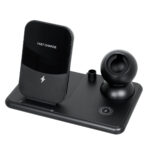 GloboStar® 79699 Επιτραπέζια Σταθερή Βάση Ασύρματης Φόρτισης Fast Charging για Κινητά - Earphones - Smart Watches - Pencil 4 Καναλιών - 1 Channel 15W Max (Phone) - 2 Channel 3W (Airpod) - 3 Channel 2W (Watch) - 4 Channel 2W (Pencil) - Image 2