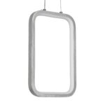 GLOBOSTAR® DEROBA 61300 Μοντέρνο Κρεμαστό Φωτιστικό Οροφής LED 12W 1320lm 360° AC 220-240V IP20 Ρυθμιζόμενο Λευκό CCT με On/Off 2700K/4500K/6000K - Lumileds SMD Chip - Νίκελ Βούρτσας - Μ16 x Π1.6 x Υ25.5cm - 3 Χρόνια Εγγύηση