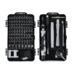 GLOBOSTAR® ELEKIT 79996 Ολοκληρωμένο Mini DIY ΚΙΤ με 115 Μικροεργαλεία σε 1 Βαλιτσάκι για Επισκευές Κινητών Τηλεφώνων, Laptop, Οπτικών & κλπ Μικροεπισκευών - Μαύρο & Λευκό - Μ15.5 x Π10 x Υ5cm - Image 2