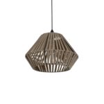 GLOBOSTAR® NUI 205-0067 Boho Κρεμαστό Φωτιστικό Οροφής με Ντουί 1 x E27 AC 220-240V IP20 - Μπεζ - M36 x Π36 x Υ27cm - Image 2