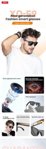 XO E9 Smart Γυαλιά Ήχου με Προστασία από UV - Image 14