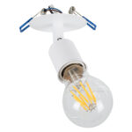 GLOBOSTAR® SARA 00848 Χωνευτό Φωτιστικό Οροφής με Ντουί 1 x E27 AC 220-240V IP20 - Λευκό - Μ8 x Π8 x Υ11cm / Q5.5cm - Image 3