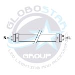 GloboStar® 76187 Λάμπα LED Τύπου Φθορίου T8 Αλουμινίου Τροφοδοσίας Δύο Άκρων 150cm 25W 230V 2300lm 180° με Καθαρό Κάλυμμα Θερμό Λευκό 3000K - Image 4