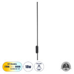 GLOBOSTAR® HARLEM 61335 Μοντέρνο Φωτιστικό Τοίχου - Απλίκα LED 18W 2160lm 120° AC 220-240V IP20 Ρυθμιζόμενο Λευκό CCT με On/Off 2700K/4500K/6000K - Lumileds SMD Chip - Μαύρο Ματ - Μ5 x Π4 x Υ120cm - 3 Χρόνια Εγγύηση - Image 2